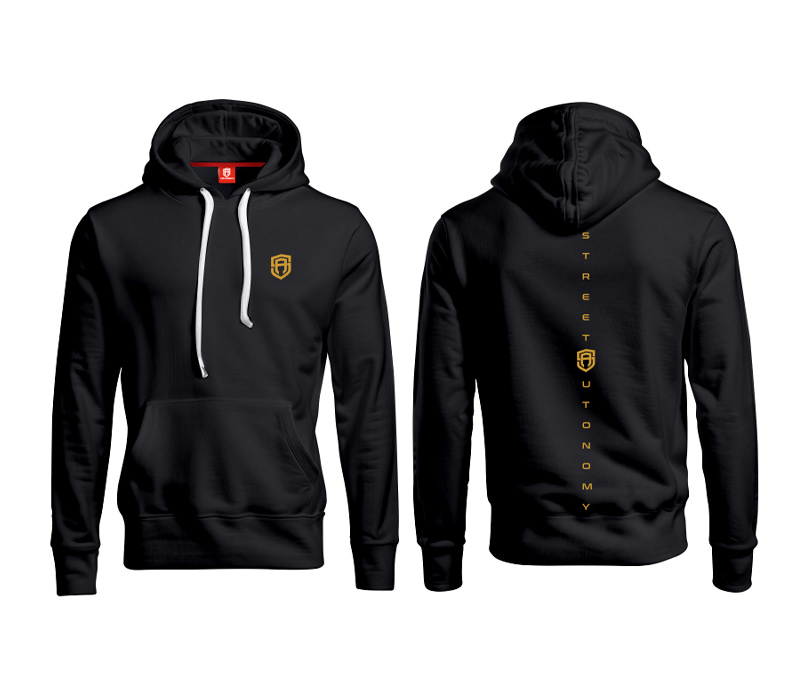 BLUZA Z KAPTUREM STREET AUTONOMY BEKZ BLACK/GOLD