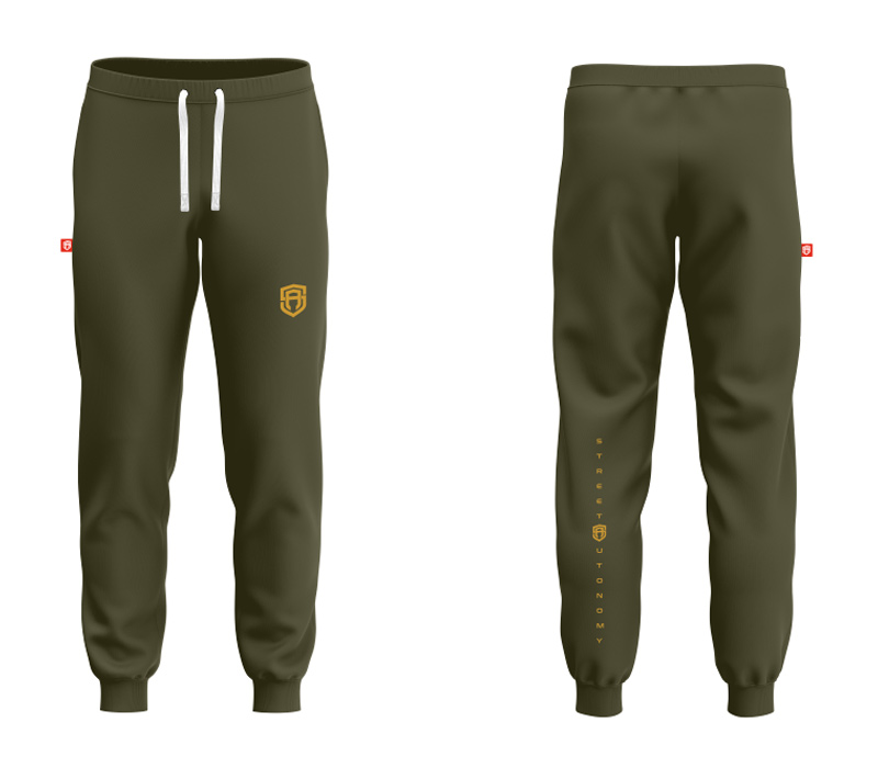 SPODNIE DRESOWE STREET AUTONOMY BEKZ KHAKI/GOLD