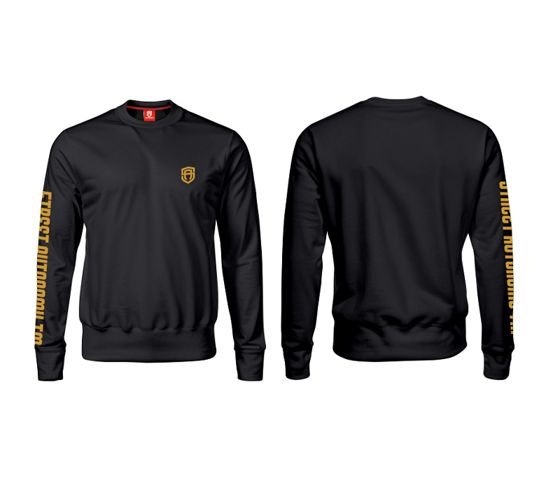 BLUZA BEZ KAPTURA STREET AUTONOMY KETSA BLACK/GOLD