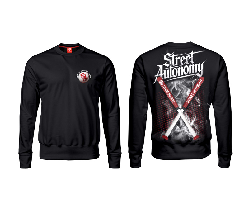 BLUZA BEZ KAPTURA STREET AUTONOMY BATS BLACK