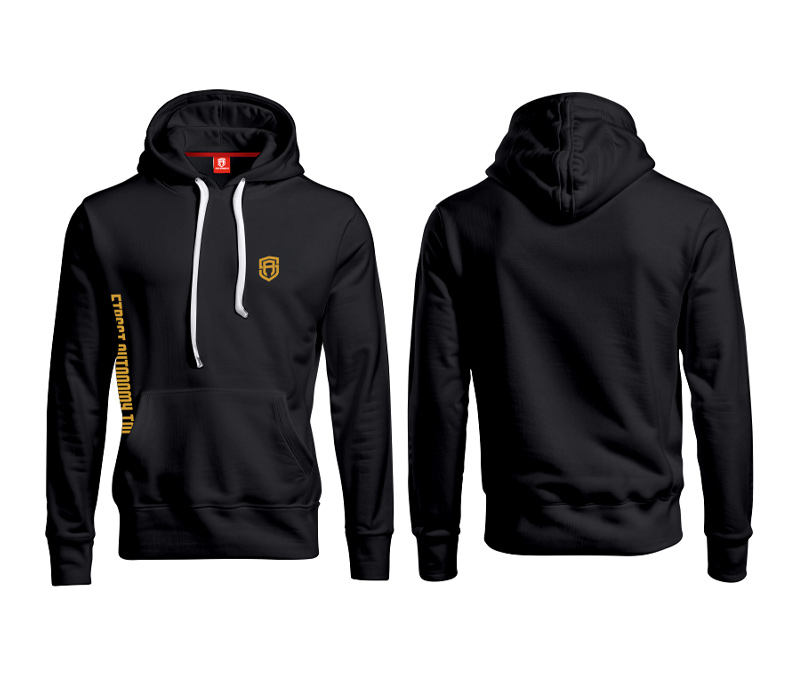 BLUZA Z KAPTUREM STREET AUTONOMY SAKET BLACK/GOLD