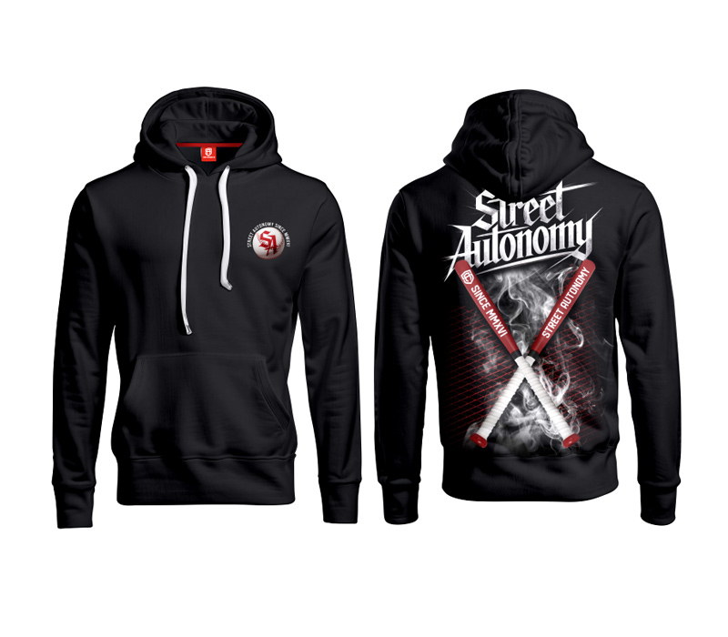 BLUZA Z KAPTUREM STREET AUTONOMY BATS BLACK