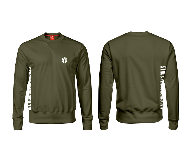 BLUZA BEZ KAPTURA STREET AUTONOMY SAKET KHAKI/WHITE