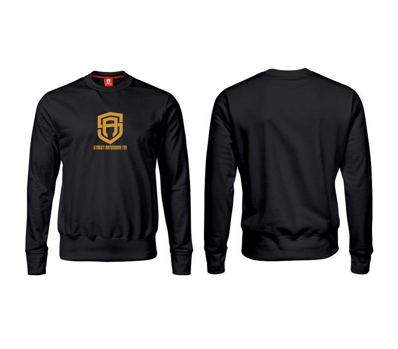 BLUZA BEZ KAPTURA STREET AUTONOMY MONUM BLACK/GOLD