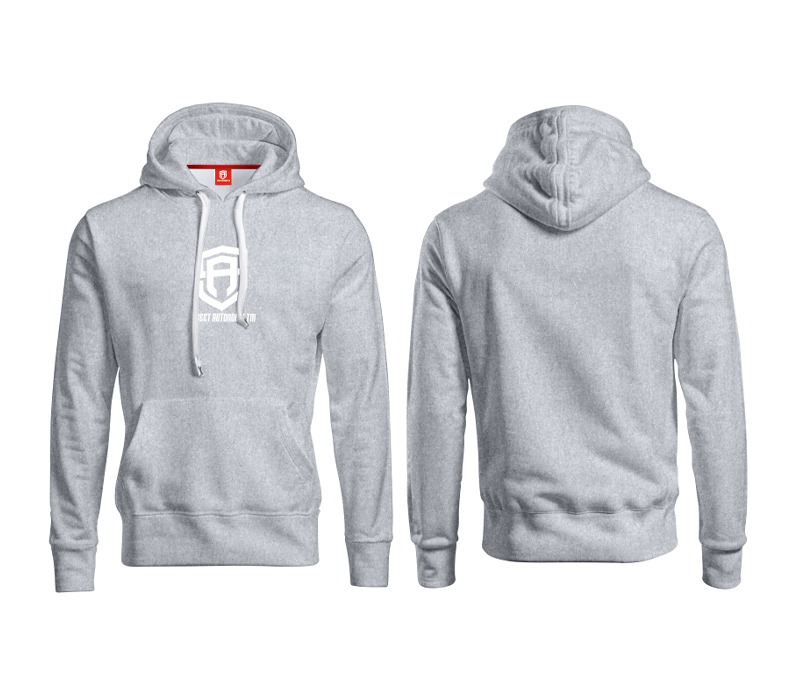 BLUZA Z KAPTUREM STREET AUTONOMY MONUM MELANGE/WHITE