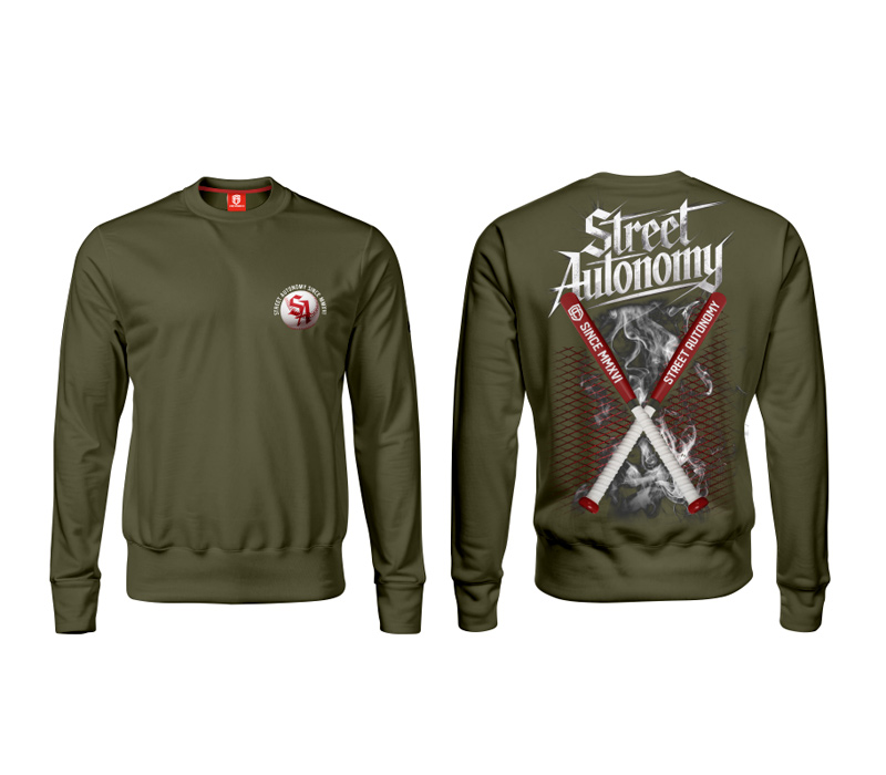 BLUZA BEZ KAPTURA STREET AUTONOMY BATS KHAKI