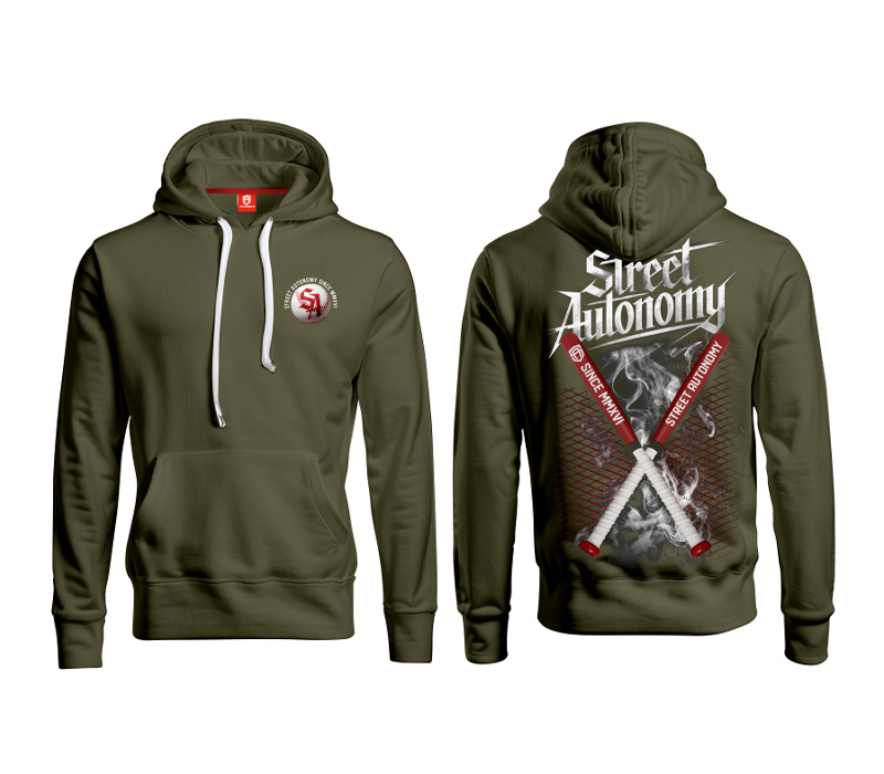 BLUZA Z KAPTUREM STREET AUTONOMY BATS KHAKI