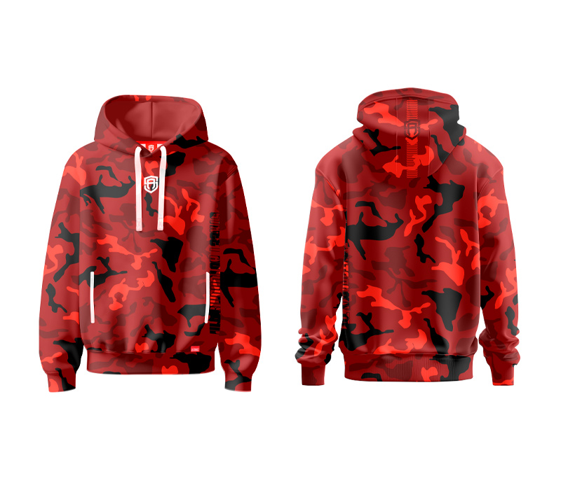 BLUZA Z KAPTUREM STREET AUTONOMY CAMON RED