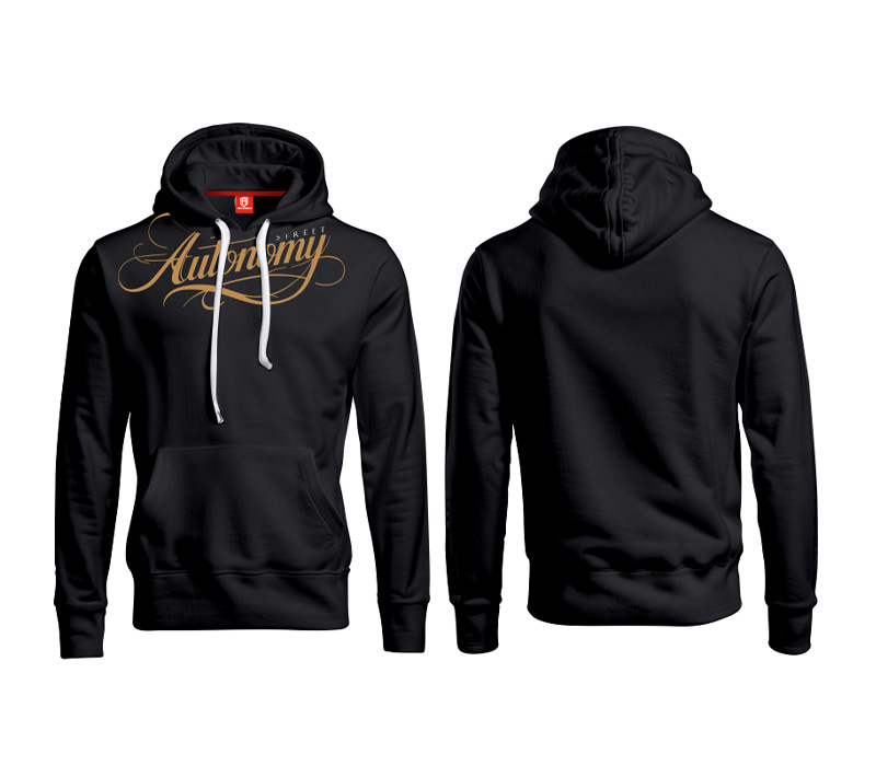 BLUZA Z KAPTUREM STREET AUTONOMY MILS BLACK/GOLD