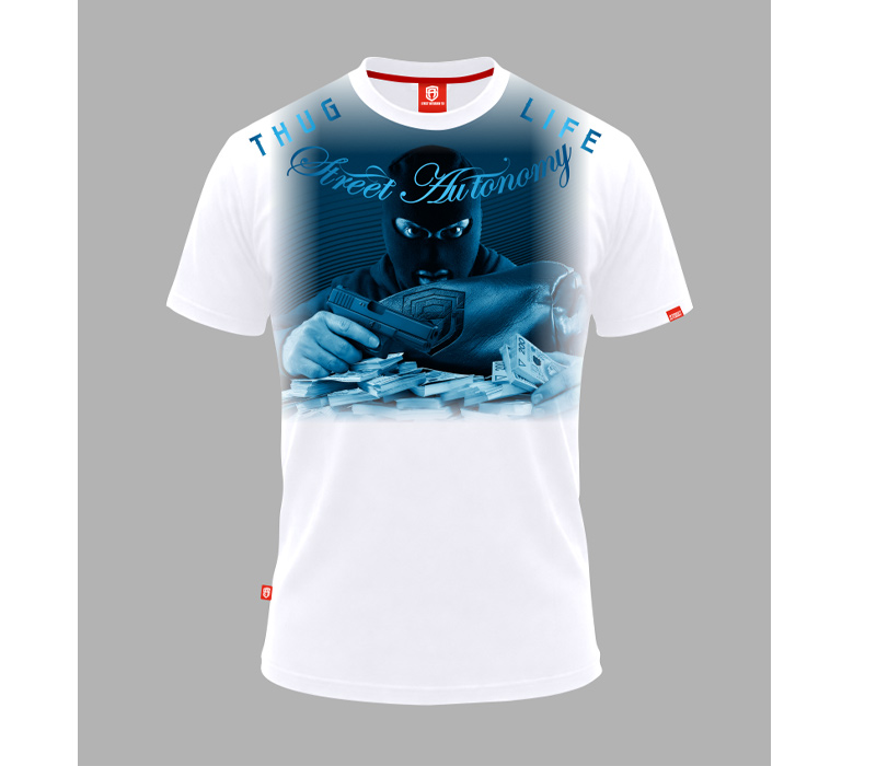 KOSZULKA STREET AUTONOMY BLUETHUG WHITE