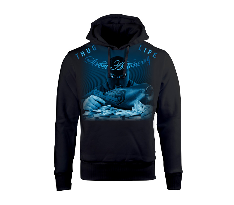 BLUZA Z KAPTUREM STREET AUTONOMY BLUETHUG BLACK
