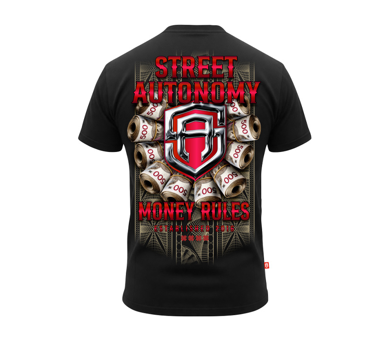 KOSZULKA STREET AUTONOMY MONEYRULES BLACK
