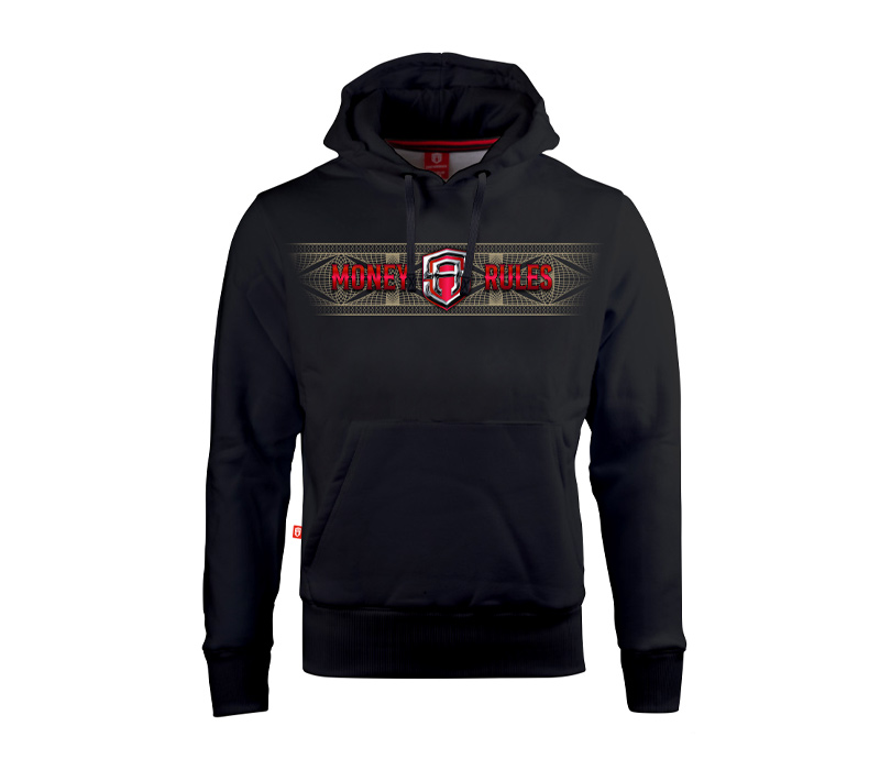 BLUZA Z KAPTUREM STREET AUTONOMY MONEYRULES BLACK