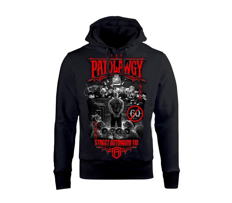 BLUZA Z KAPTUREM STREET AUTONOMY PATOLAWGY 3 BLACK
