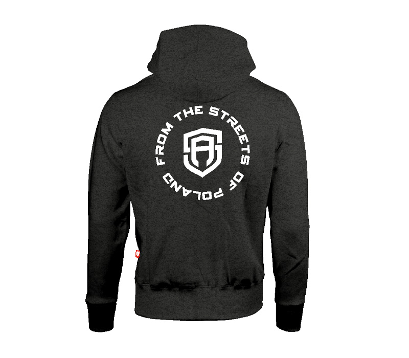 BLUZA Z KAPTUREM STREET AUTONOMY FROM MELANGE BLACK
