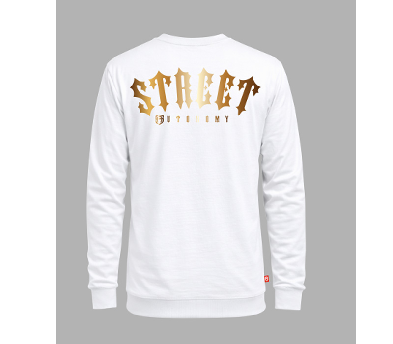 LONGSLEVE STREET AUTONOMY ARCHI WHITE/GOLD