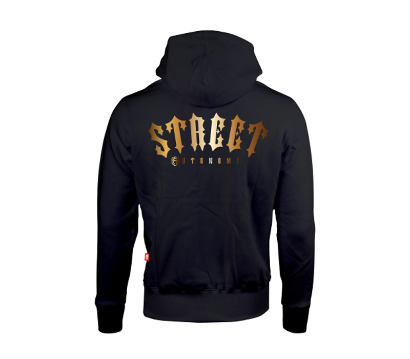 BLUZA Z KAPTUREM STREET AUTONOMY ARCHI BLACK/GOLD