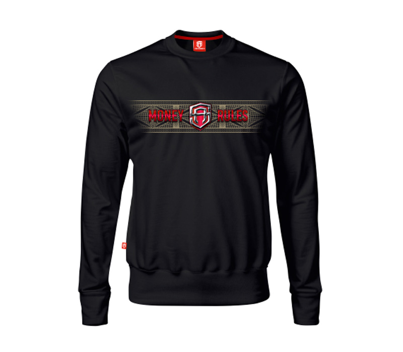 BLUZA BEZ KAPTURA STREET AUTONOMY MONEYRULES BLACK