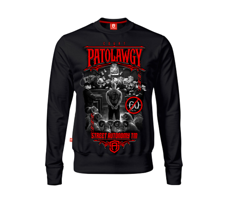 BLUZA BEZ KAPTURA STREET AUTONOMY PATOLAWGY 3 BLACK