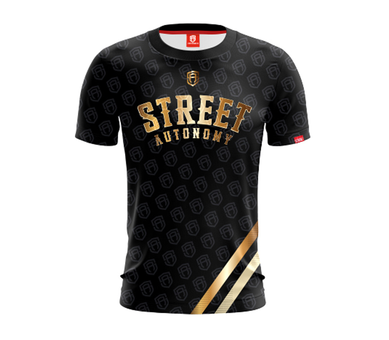 KOSZULKA STREET AUTONOMY GRAVER BLACK/GOLD