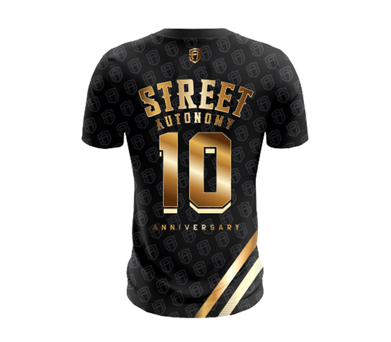 KOSZULKA STREET AUTONOMY GRAVER BLACK/GOLD
