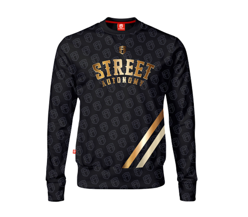 BLUZA BEZ KAPTURA STREET AUTONOMY GRAVER BLACK/GOLD