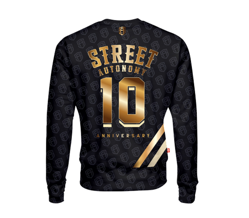 BLUZA BEZ KAPTURA STREET AUTONOMY GRAVER BLACK/GOLD
