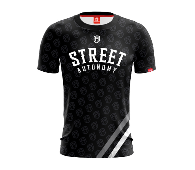 KOSZULKA STREET AUTONOMY GRAVER BLACK/WHITE