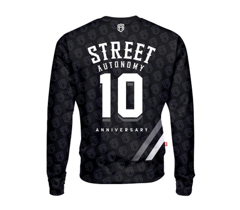 BLUZA BEZ KAPTURA STREET AUTONOMY GRAVER BLACK/WHITE
