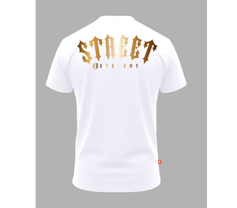 KOSZULKA STREET AUTONOMY ARCHI WHITE/GOLD